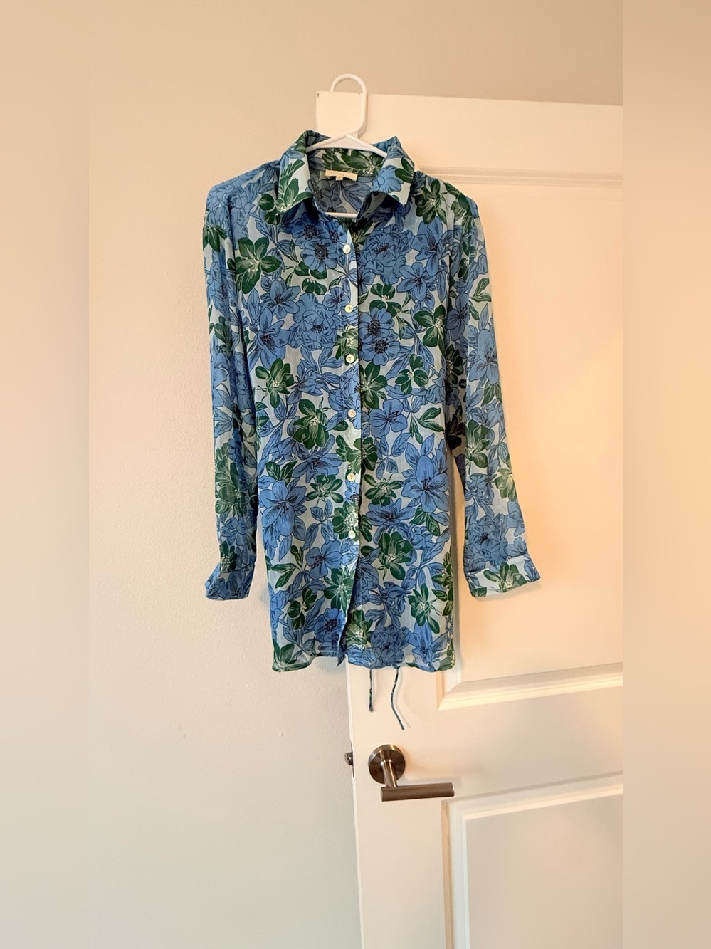 Promesa Blue and Green Floral Shirt
